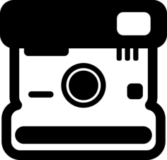 Photo Camera Variant Sticker Outline Svg File, Free Vectors File